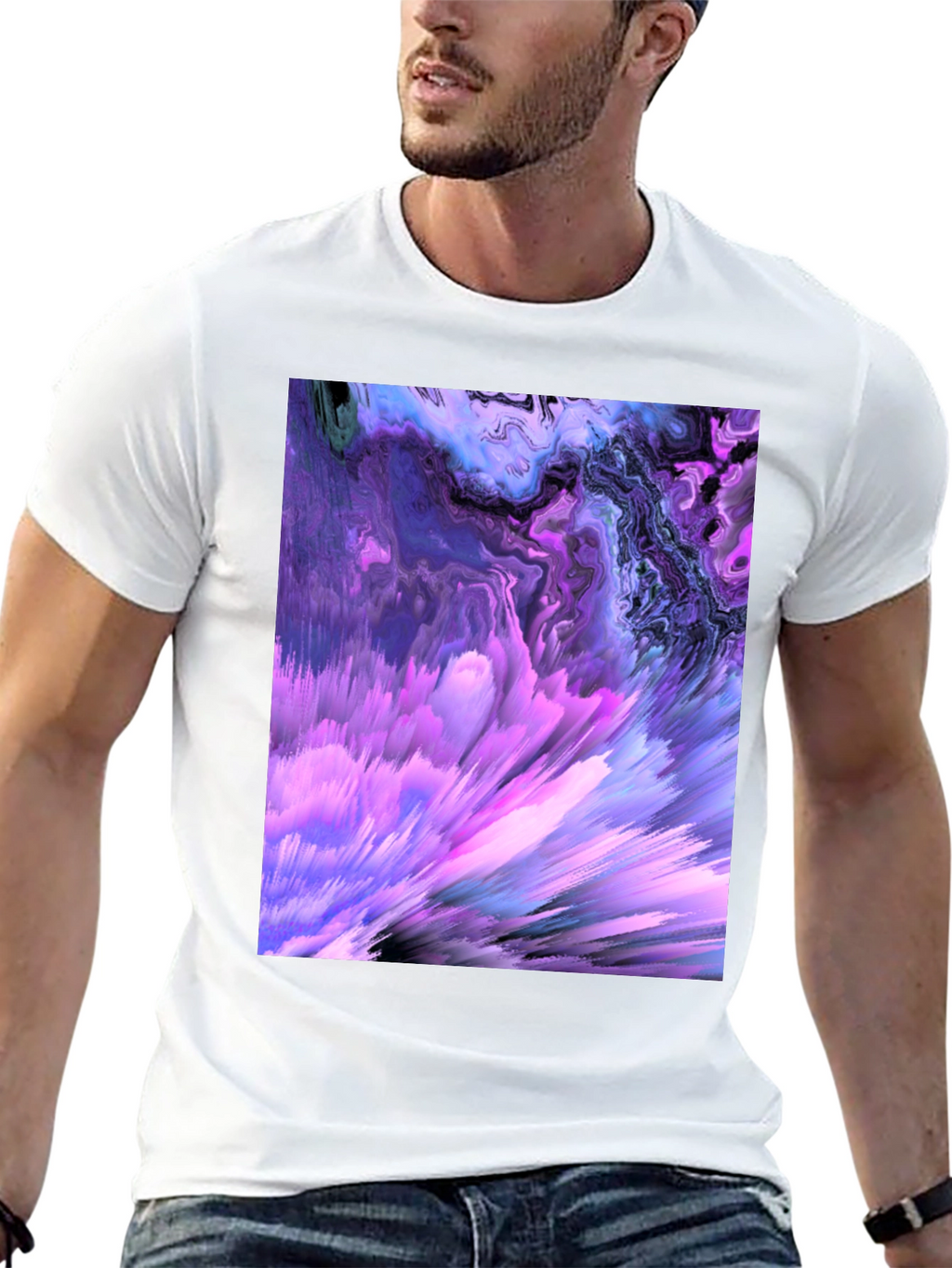 Abstract Art Black T-Shirt - Unique Design