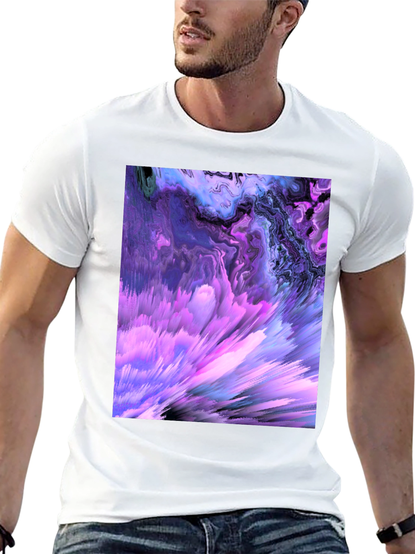 Abstract Art Black T-Shirt - Unique Design