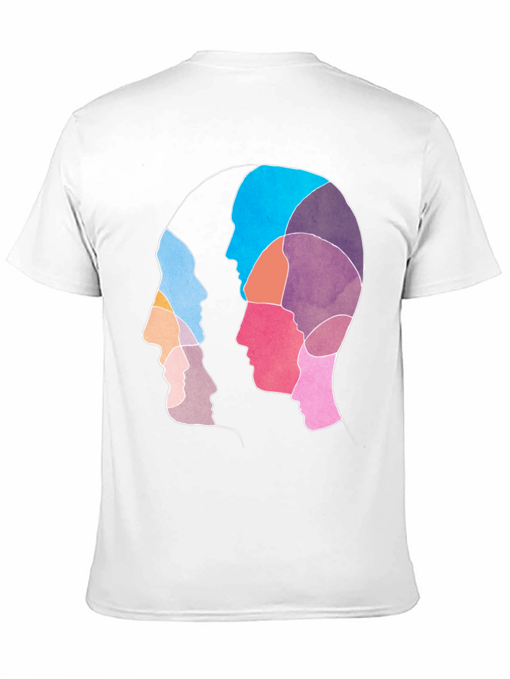 Abstract Faces Graphic Black T-Shirt