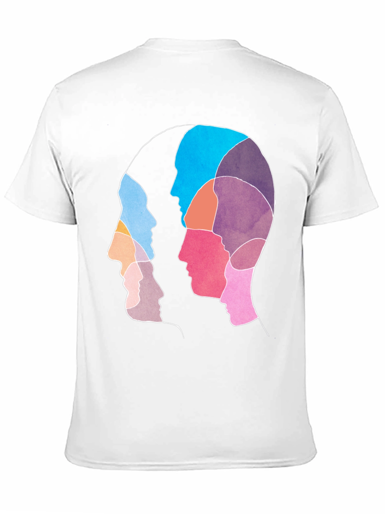 Abstract Faces Graphic Black T-Shirt