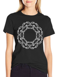 Floral Mandala Graphic Black Tee