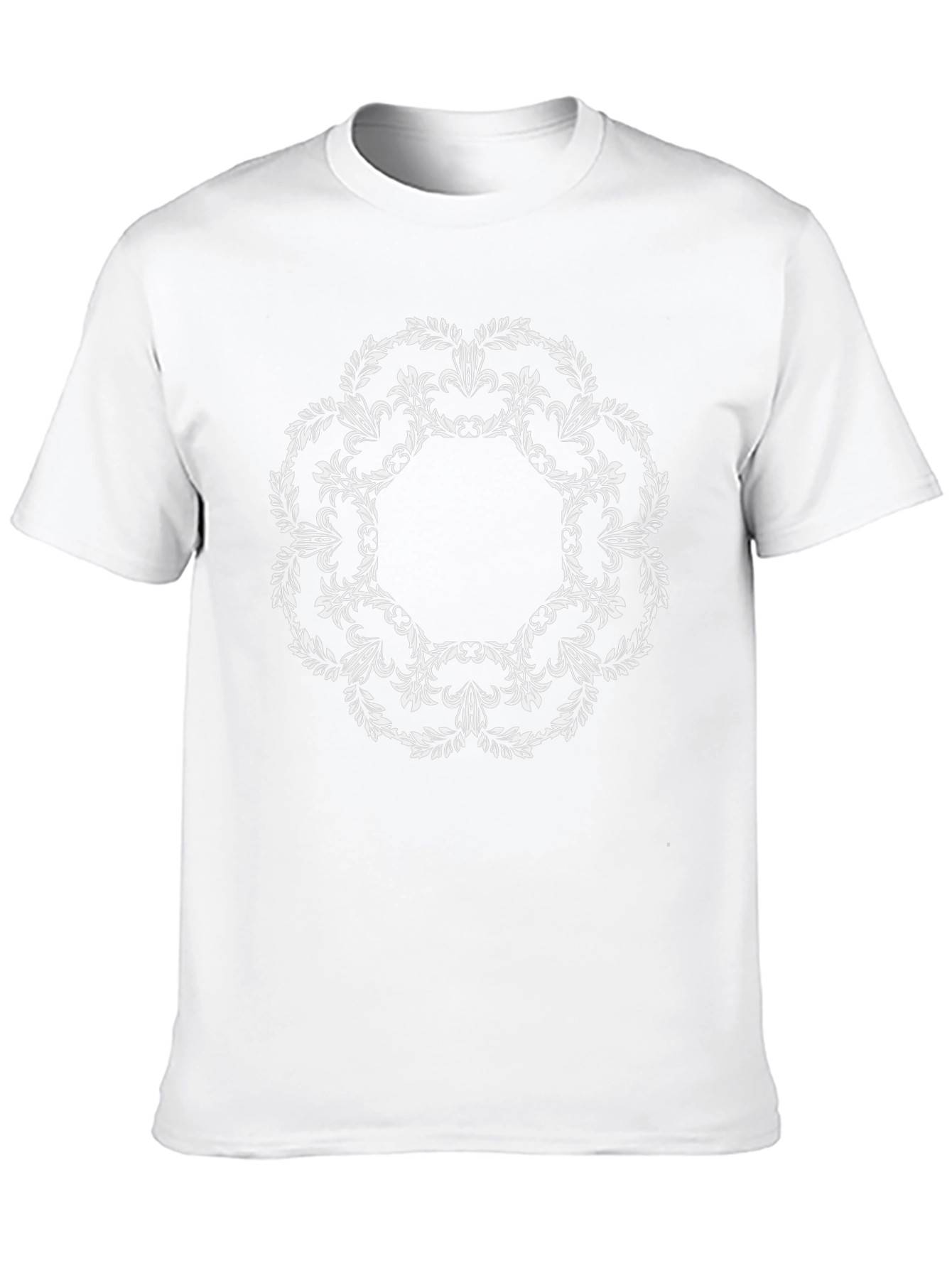 Floral Mandala Graphic Black Tee