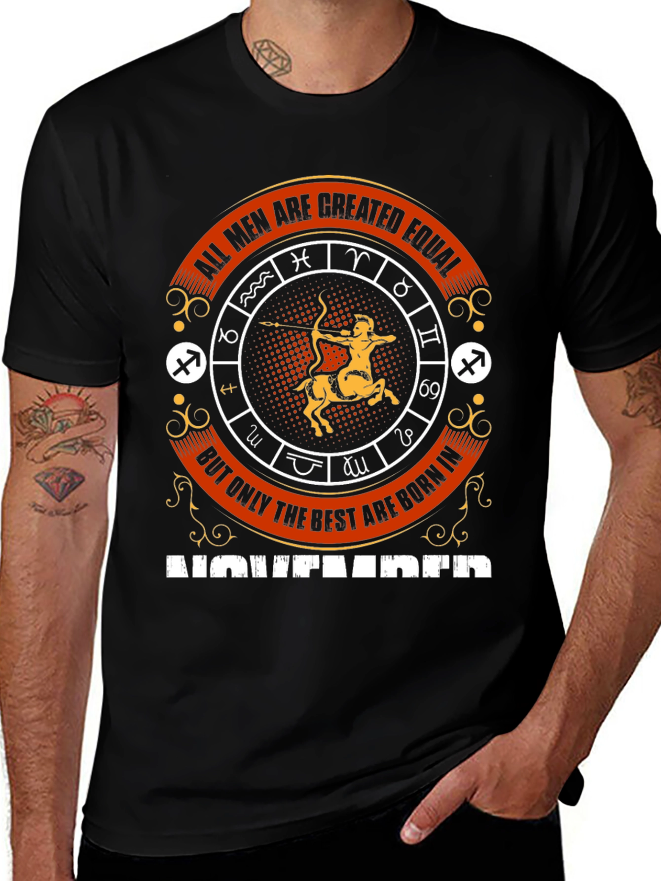 November Zodiac Graphic T-Shirt