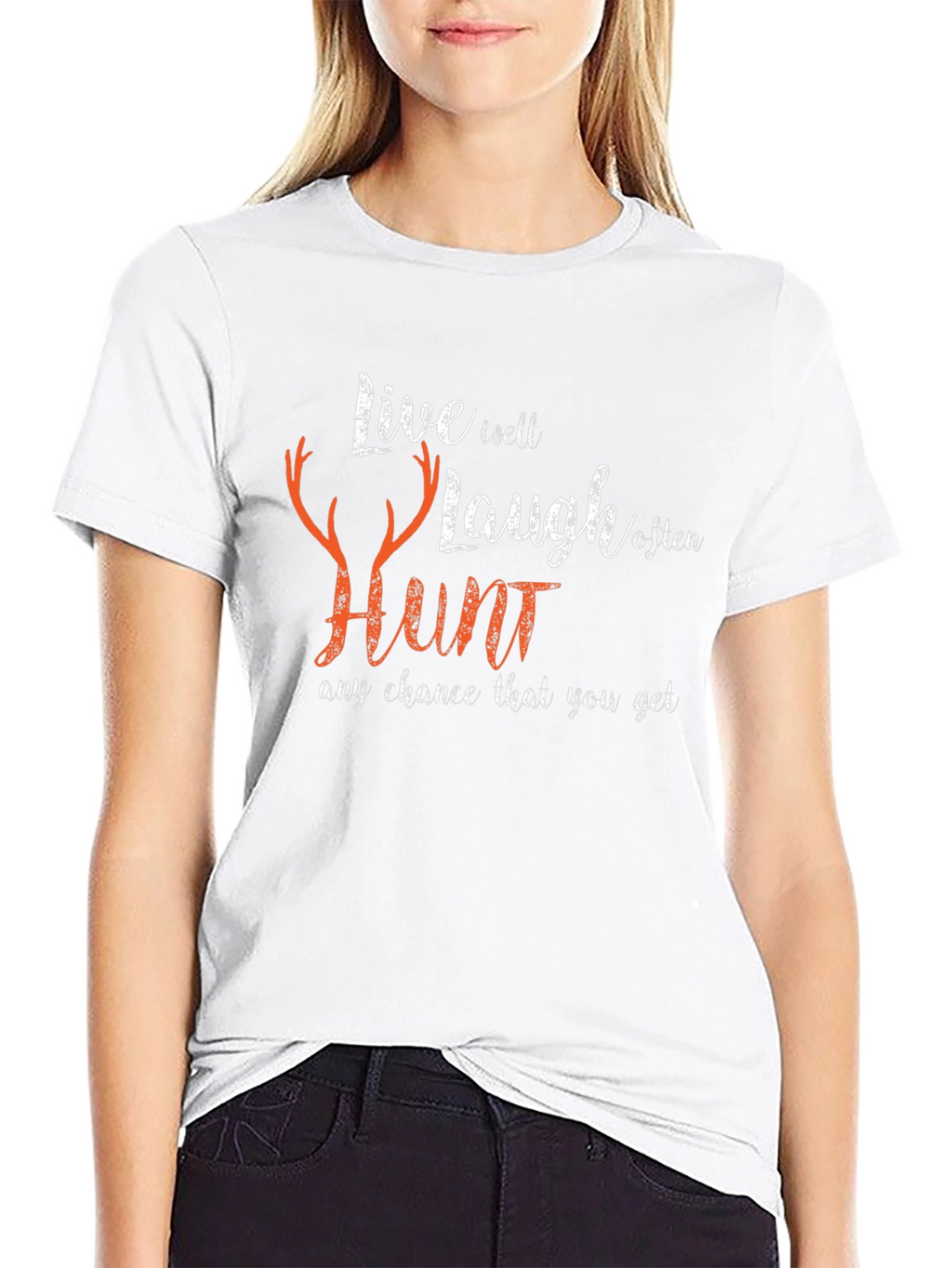 Live Well Hunt Black Graphic Tee