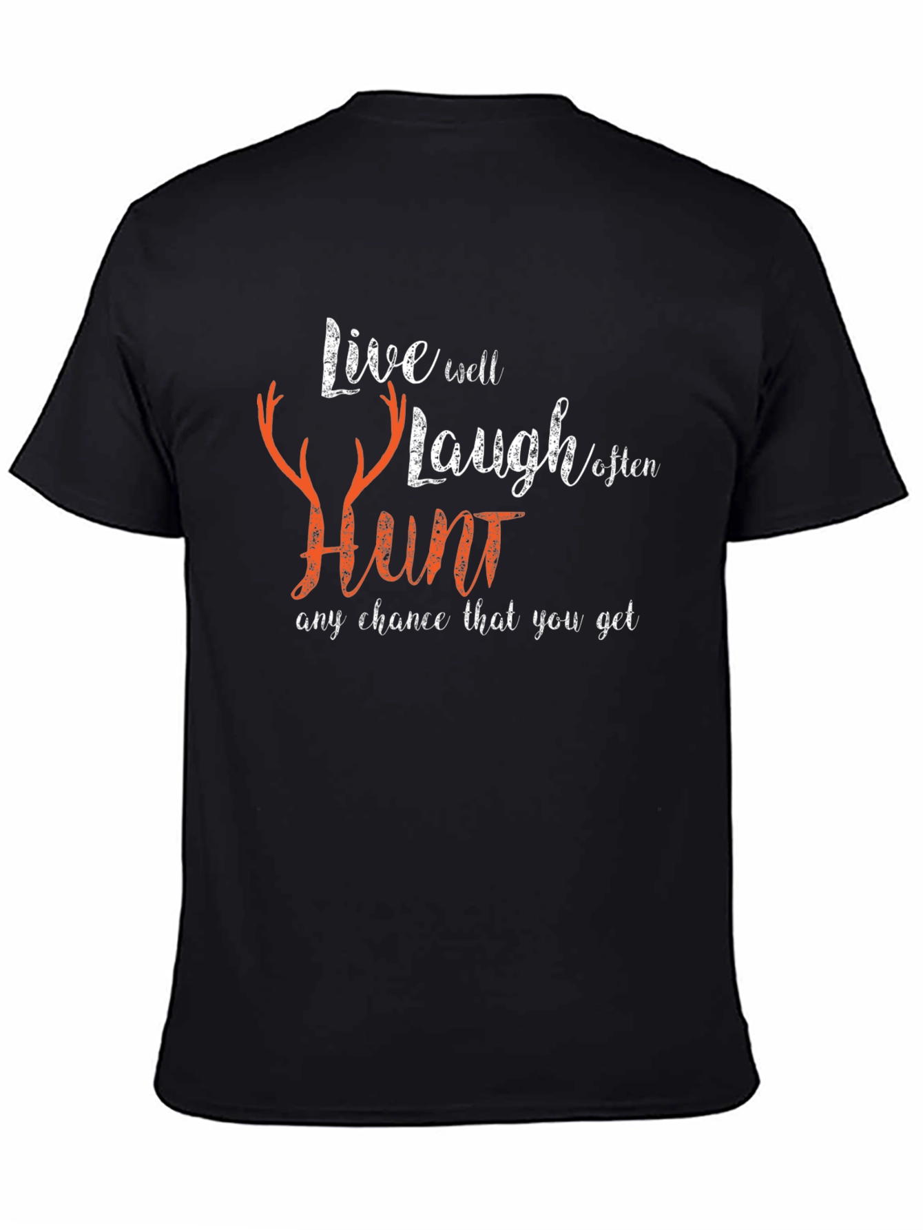 Live Well Hunt Black Graphic Tee