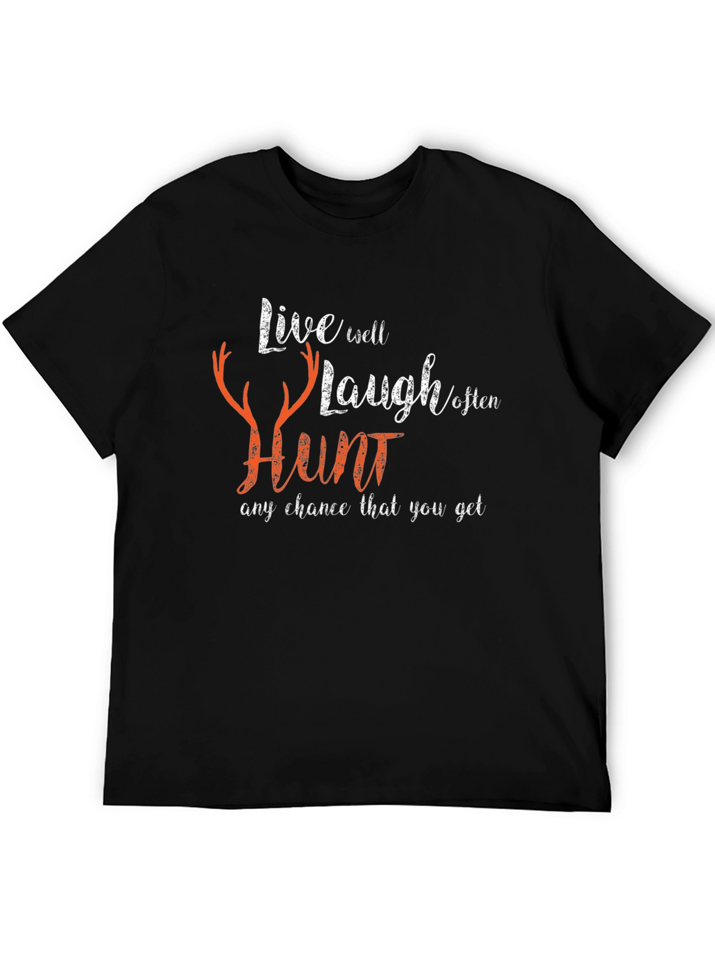 Live Well Hunt Black Graphic Tee