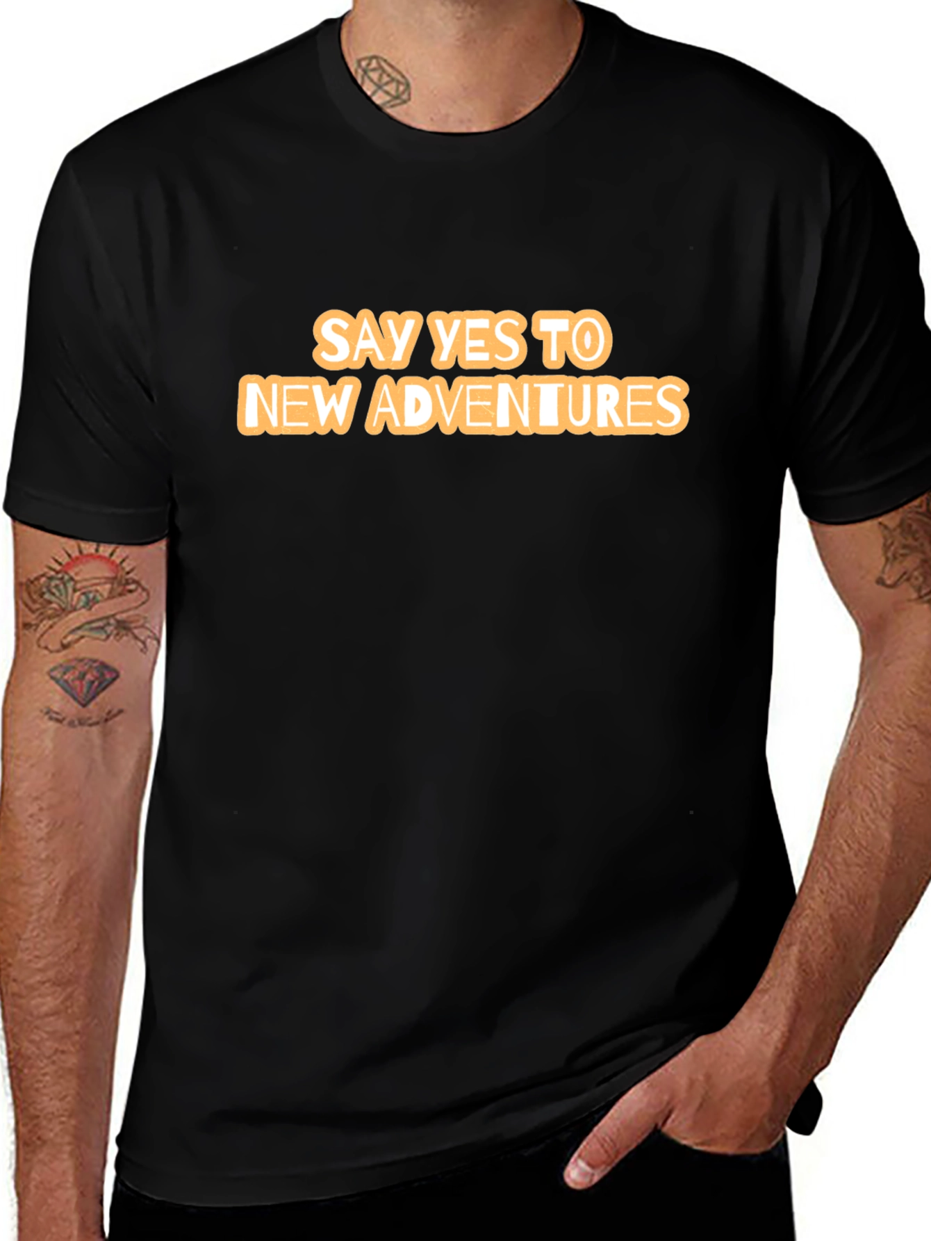Adventure Awaits: Black T-Shirt