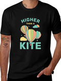 Higher Than a Kite Graphic T-Shirt - Black