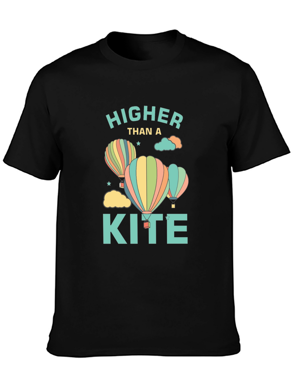 Higher Than a Kite Graphic T-Shirt - Black