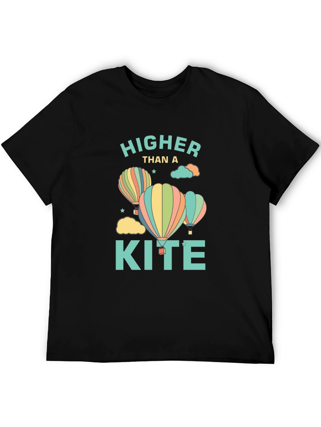 Higher Than a Kite Graphic T-Shirt - Black