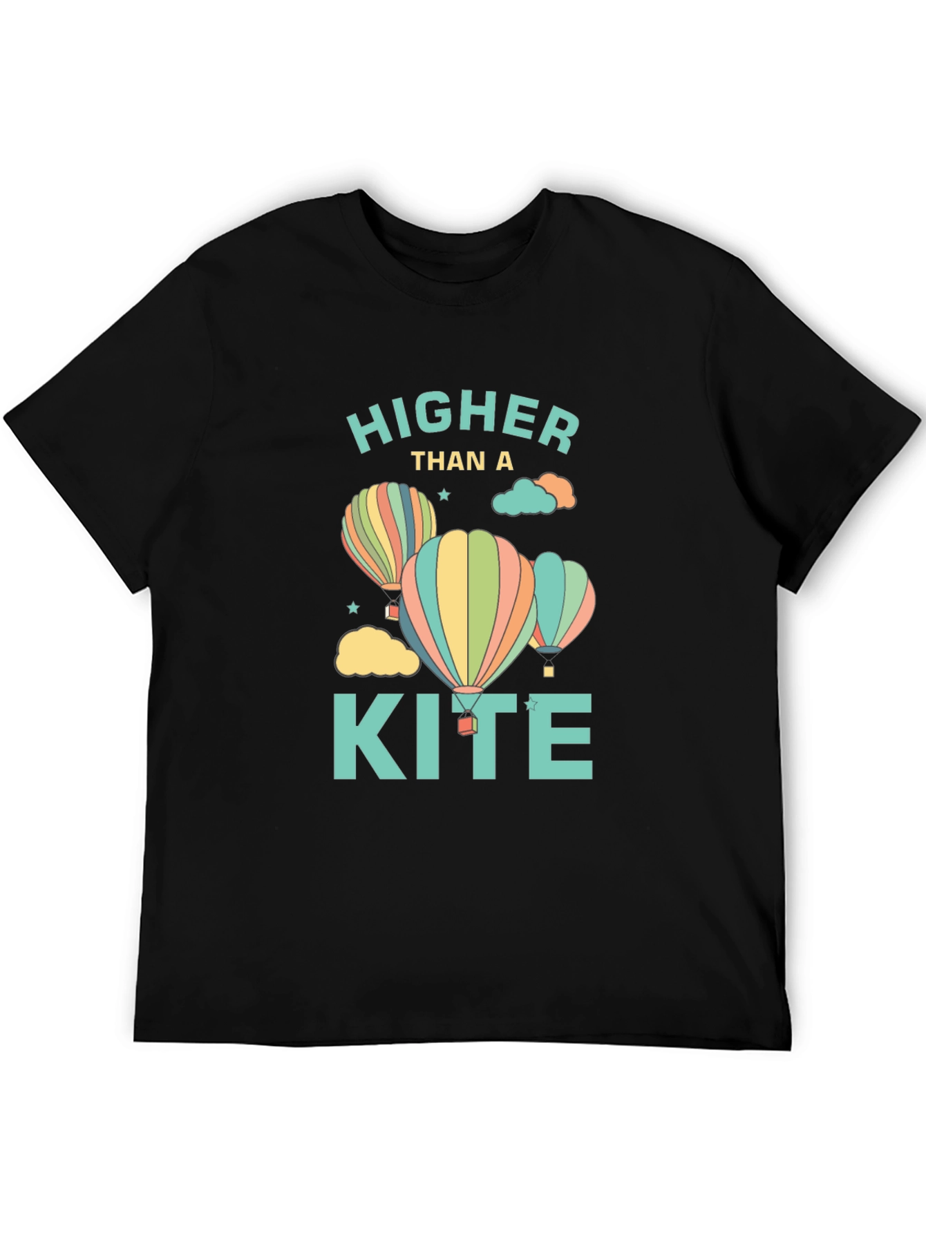Higher Than a Kite Graphic T-Shirt - Black