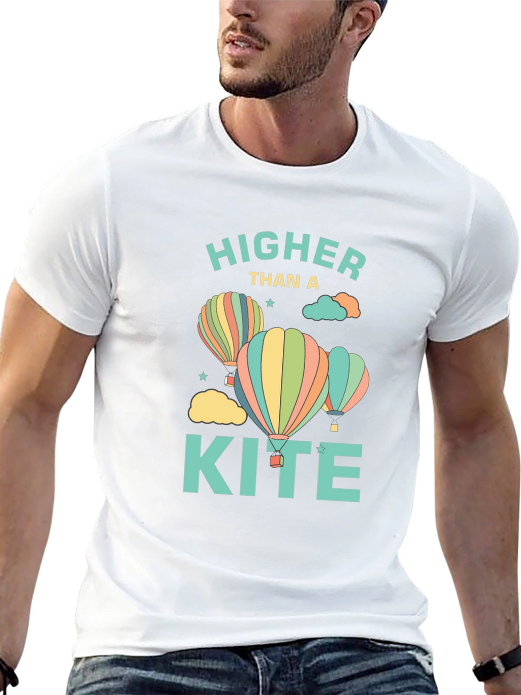 Higher Than a Kite Graphic T-Shirt - Black