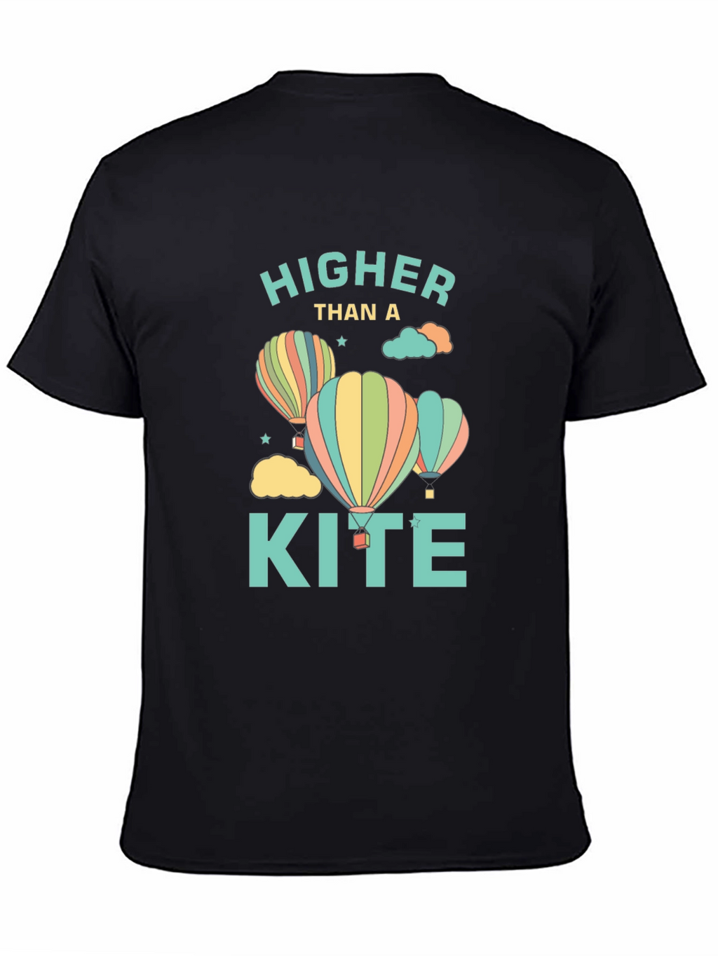 Higher Than a Kite Graphic T-Shirt - Black