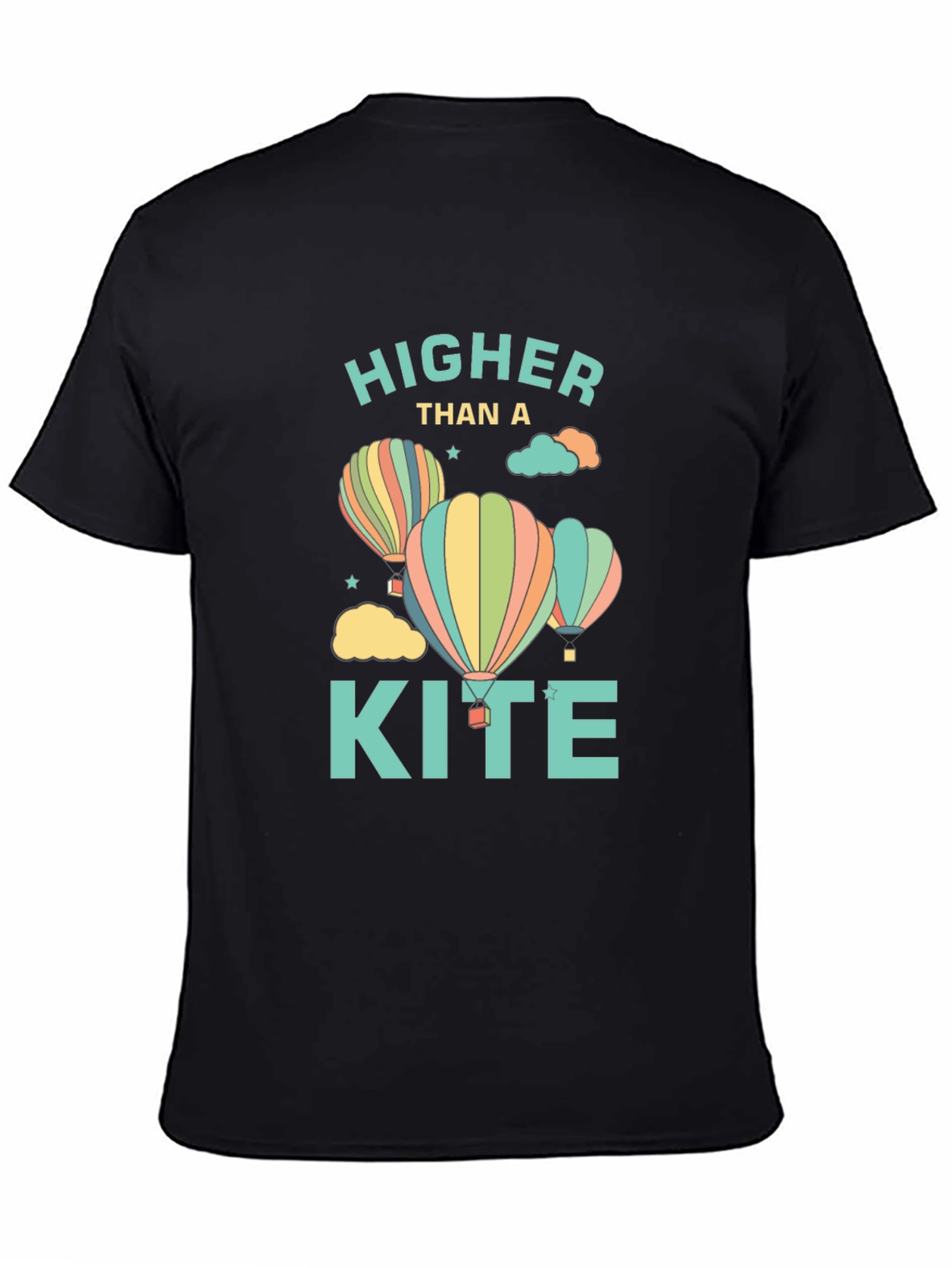 Higher Than a Kite Graphic T-Shirt - Black