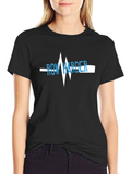 Row Harder Heartbeat Graphic Black T-Shirt