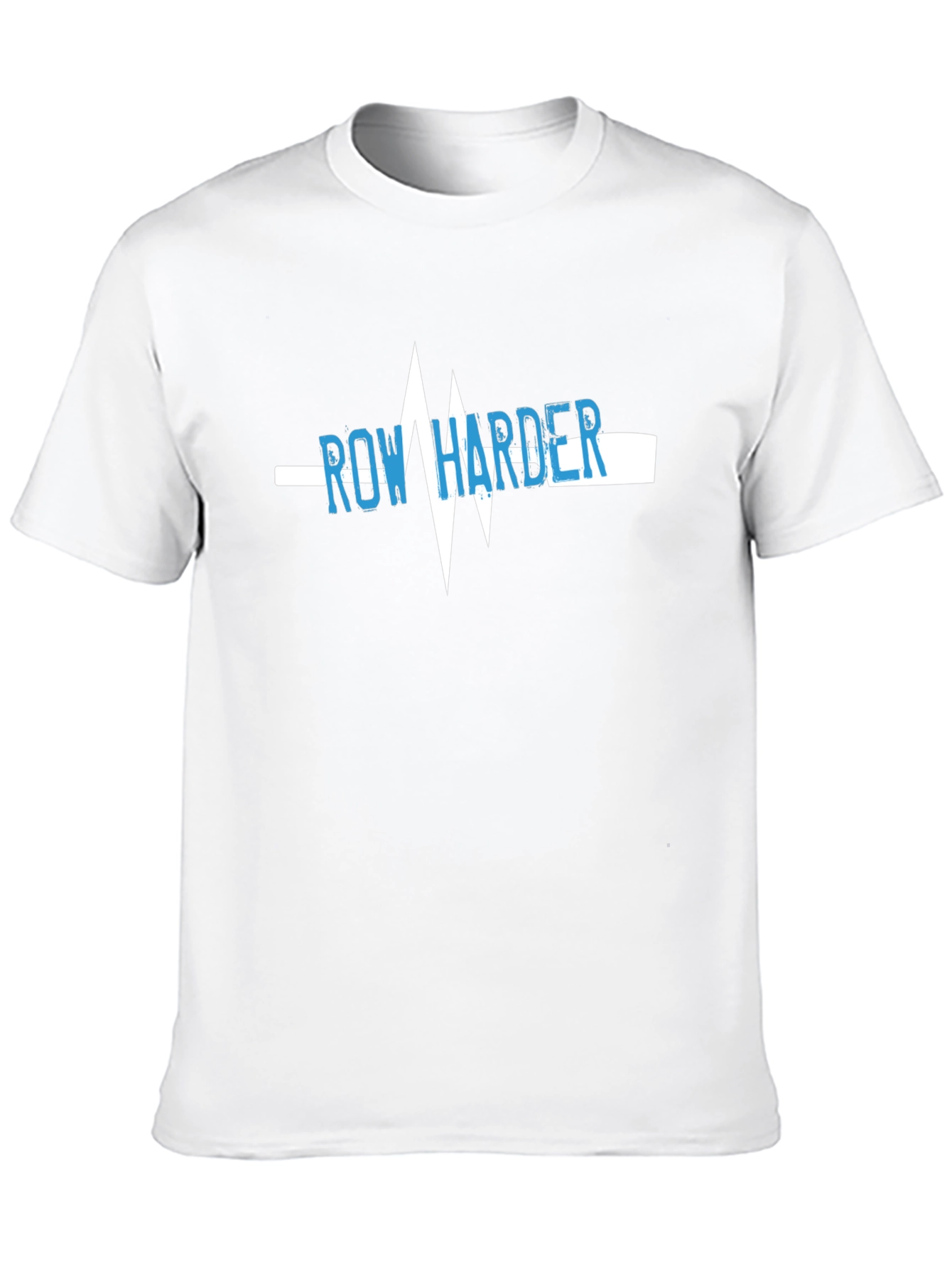 Row Harder Heartbeat Graphic Black T-Shirt