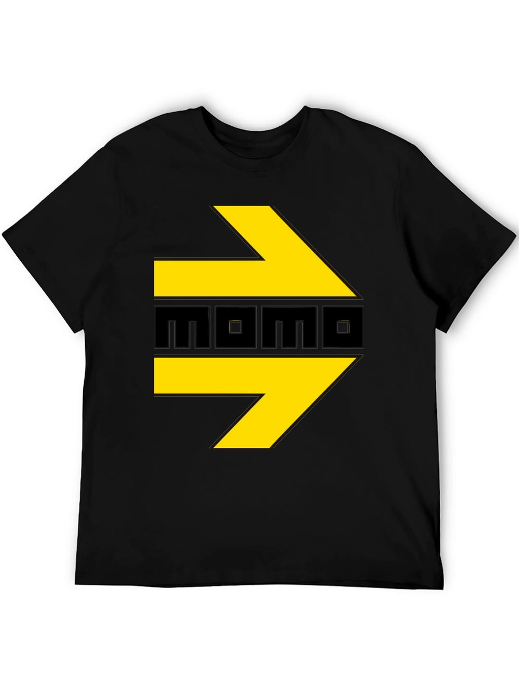 Momo T-Shirt - Black with Yellow Arrows