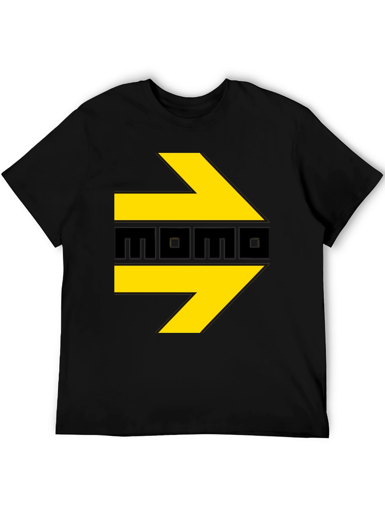 Momo T-Shirt - Black with Yellow Arrows
