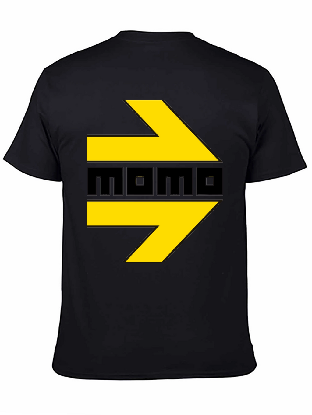 Momo T-Shirt - Black with Yellow Arrows