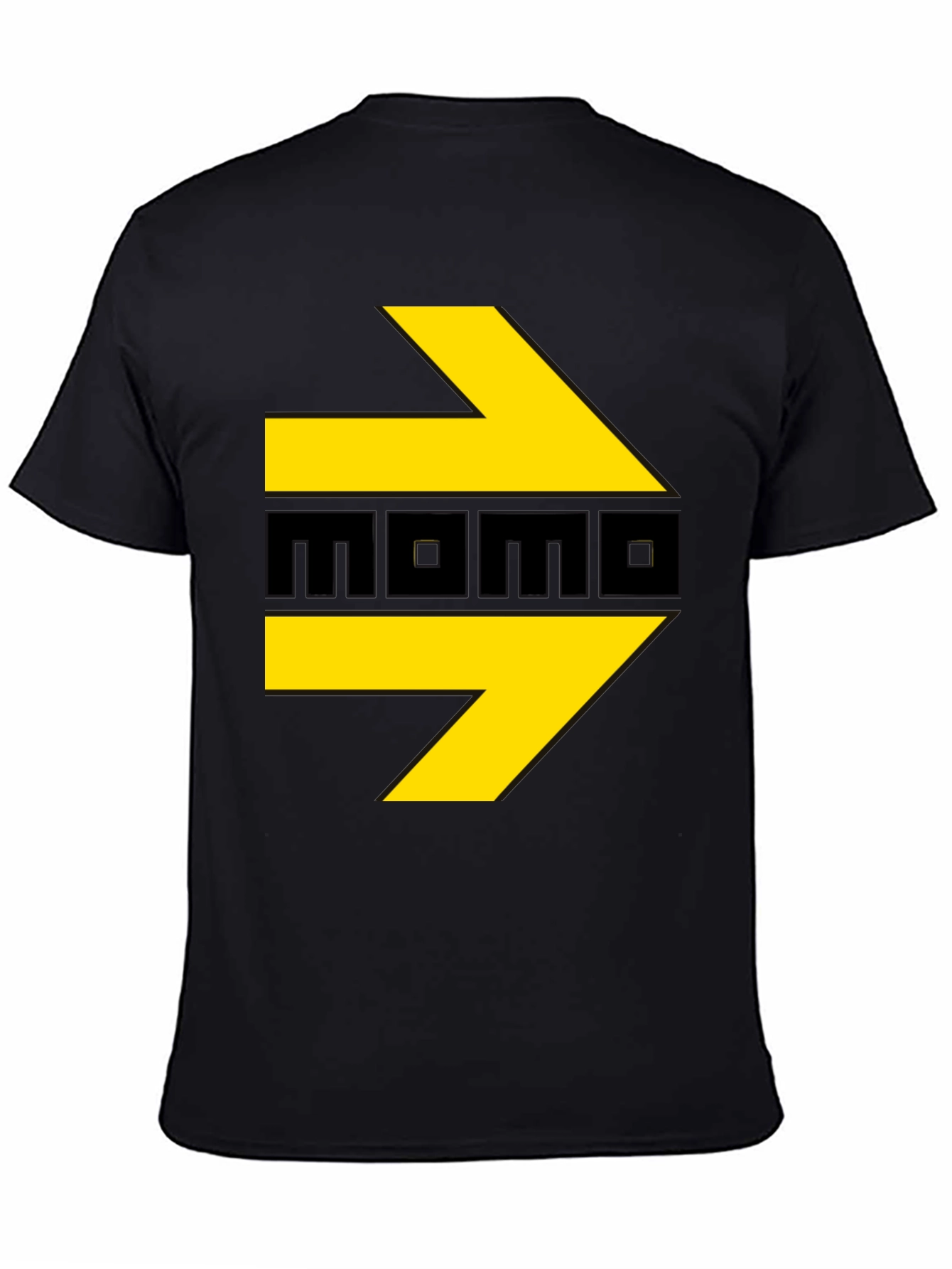 Momo T-Shirt - Black with Yellow Arrows