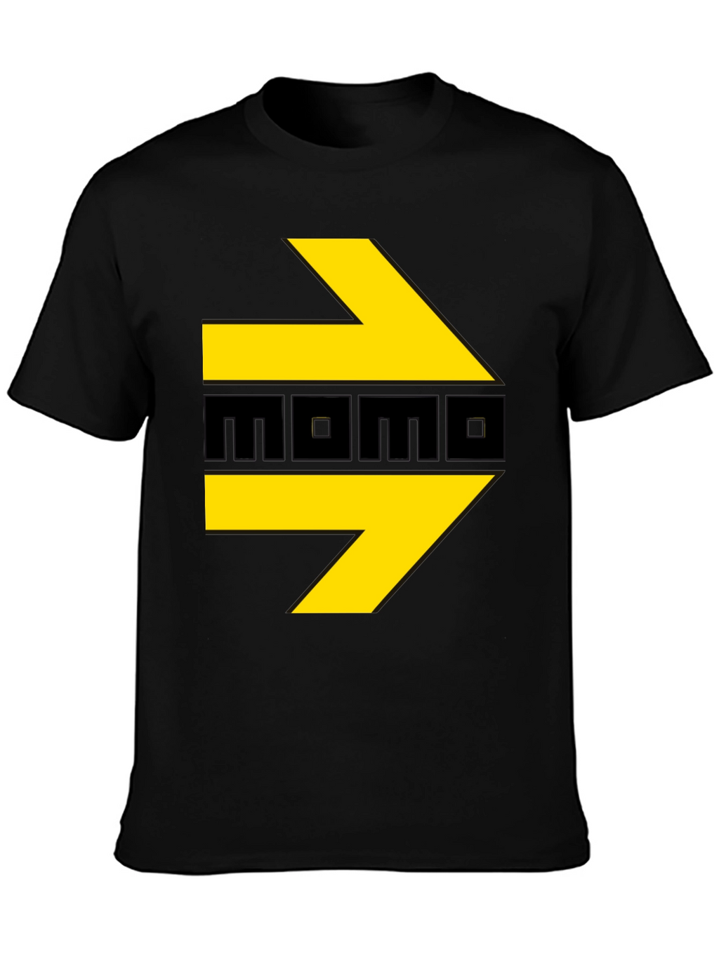 Momo T-Shirt - Black with Yellow Arrows