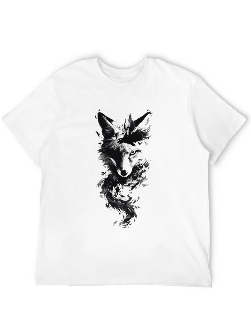Dark Fox Graphic Print Mens Black T-Shirt