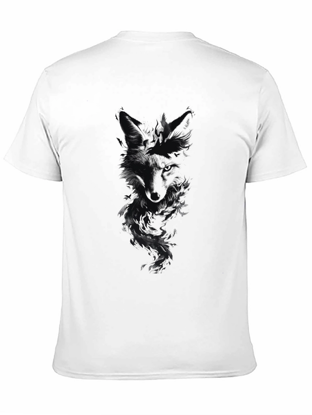 Dark Fox Graphic Print Mens Black T-Shirt