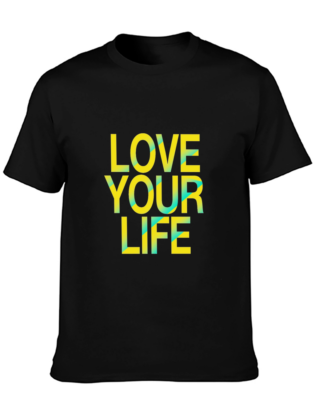 Love Your Life Graphic Tee - Black Cotton Blend