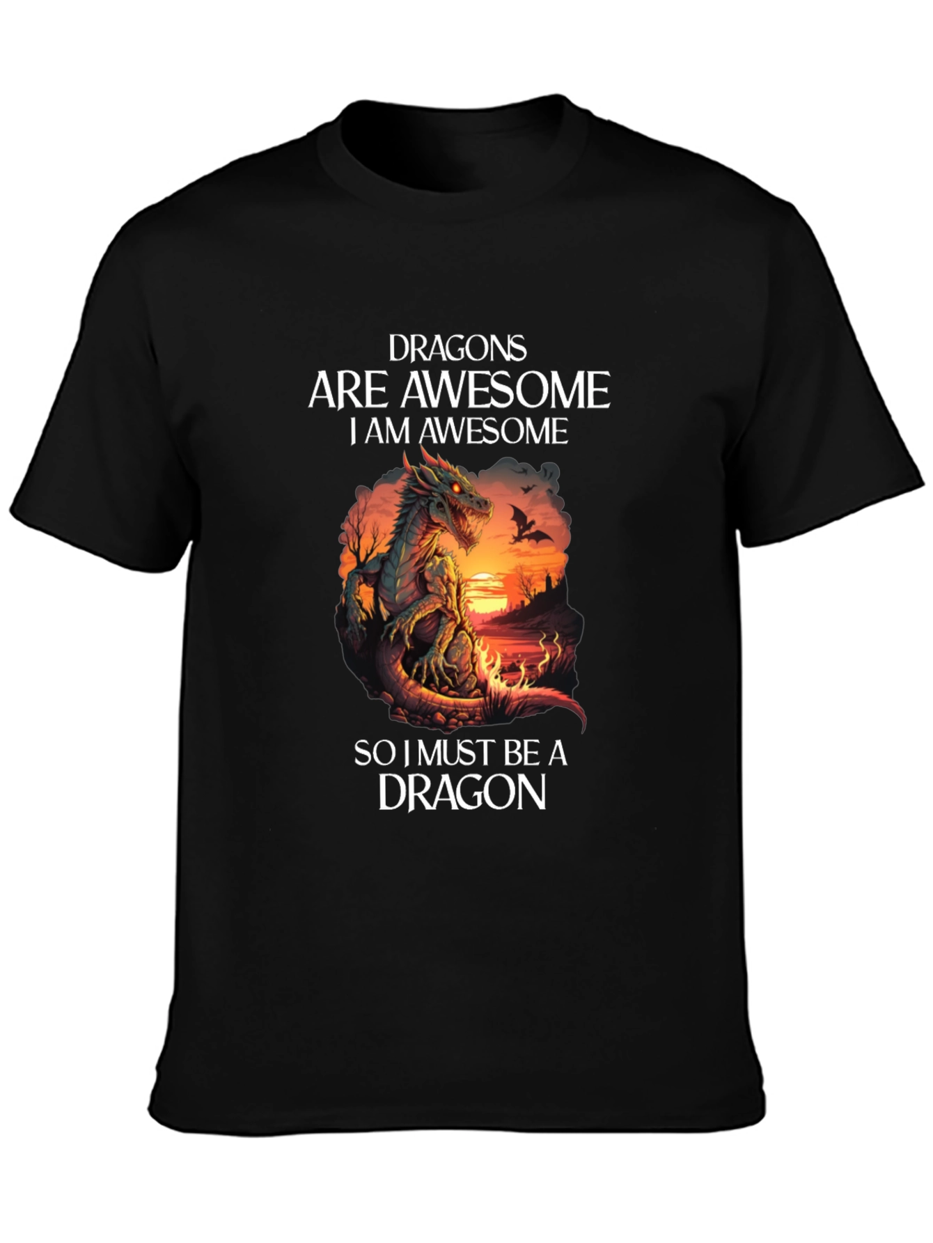 Dragon T-Shirt: Dragons Are Awesome Graphic Tee