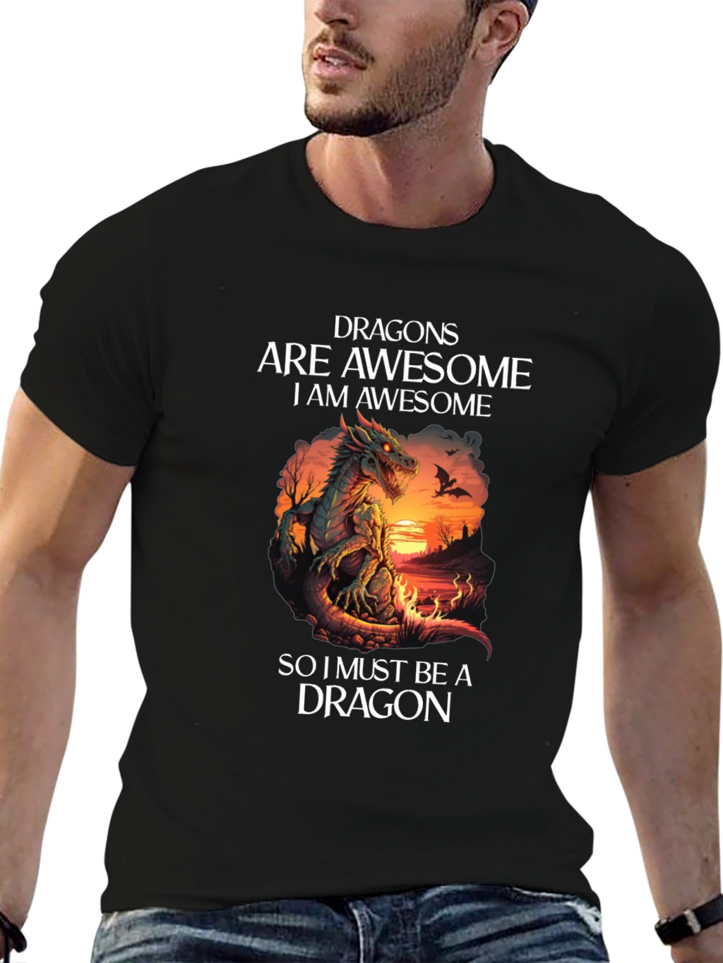 Dragon T-Shirt: Dragons Are Awesome Graphic Tee