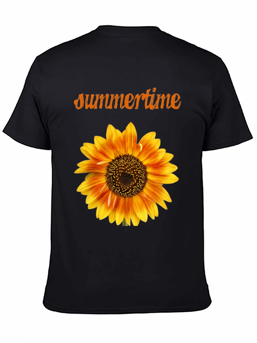 Sunflower Summertime Black T-Shirt
