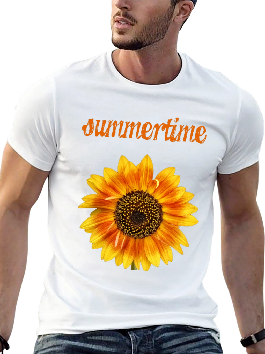 Sunflower Summertime Black T-Shirt