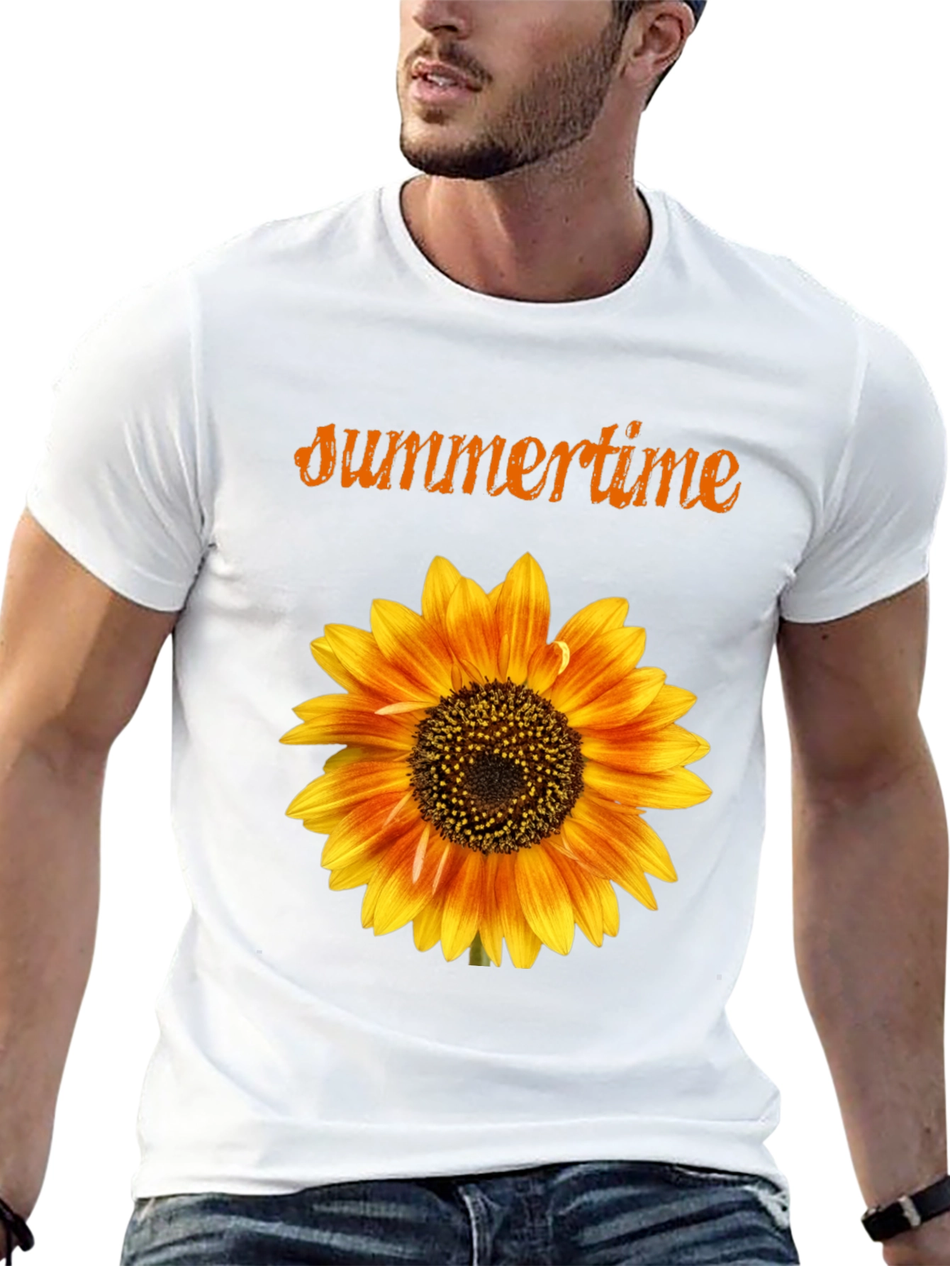 Sunflower Summertime Black T-Shirt