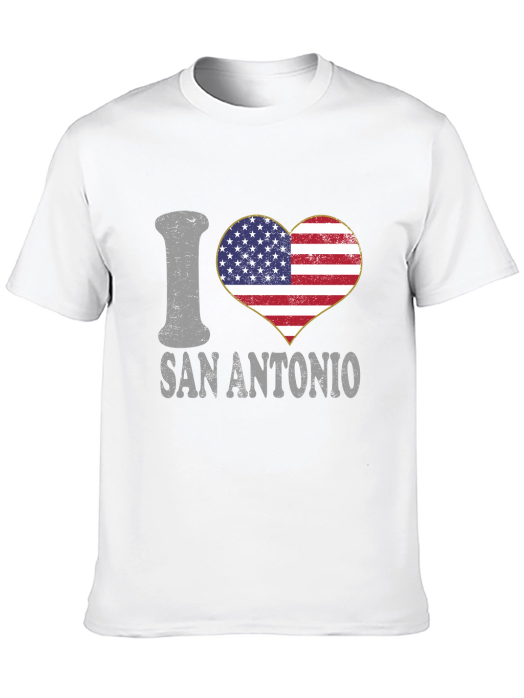 I Heart San Antonio American Flag T-Shirt
