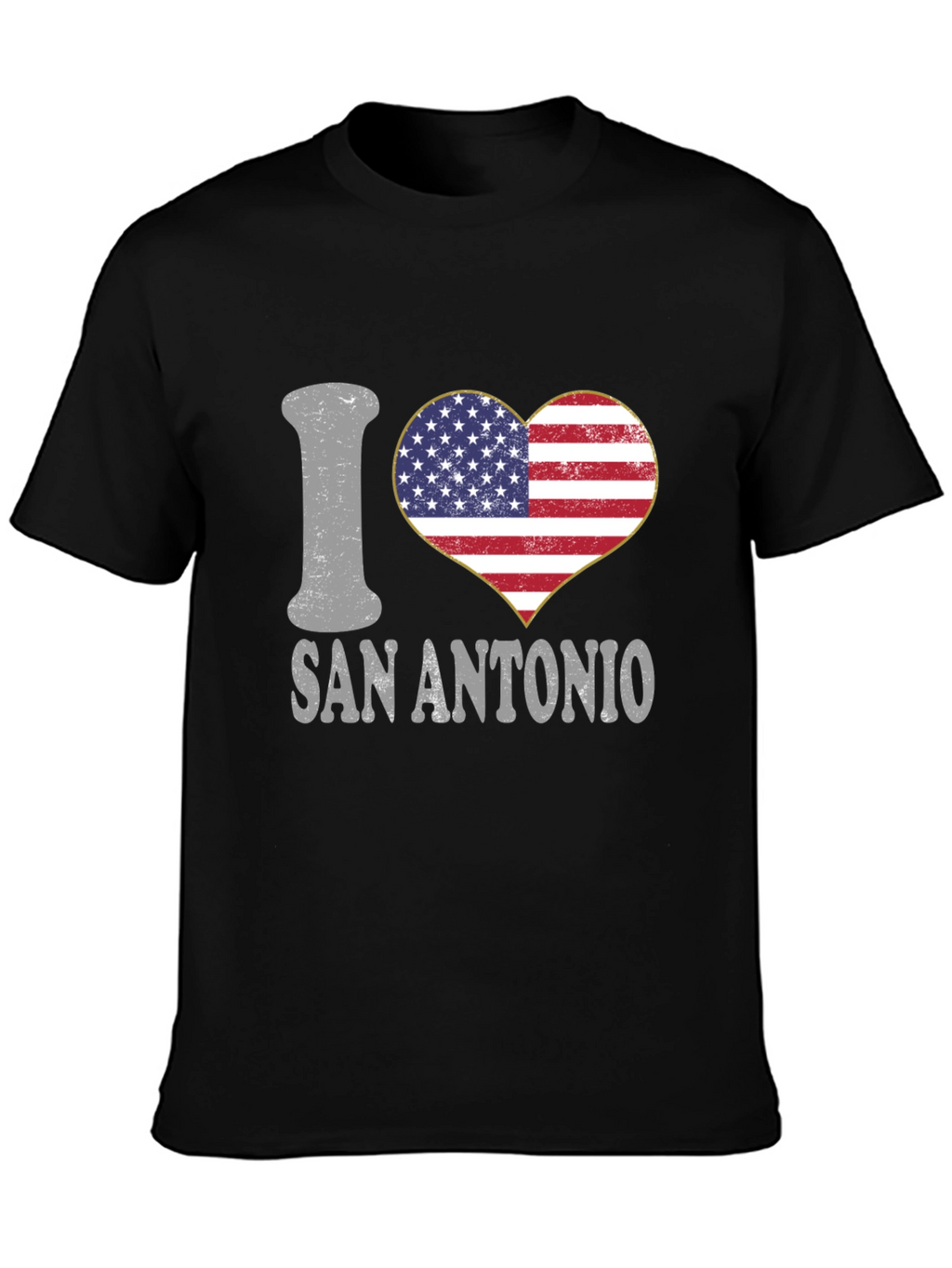 I Heart San Antonio American Flag T-Shirt