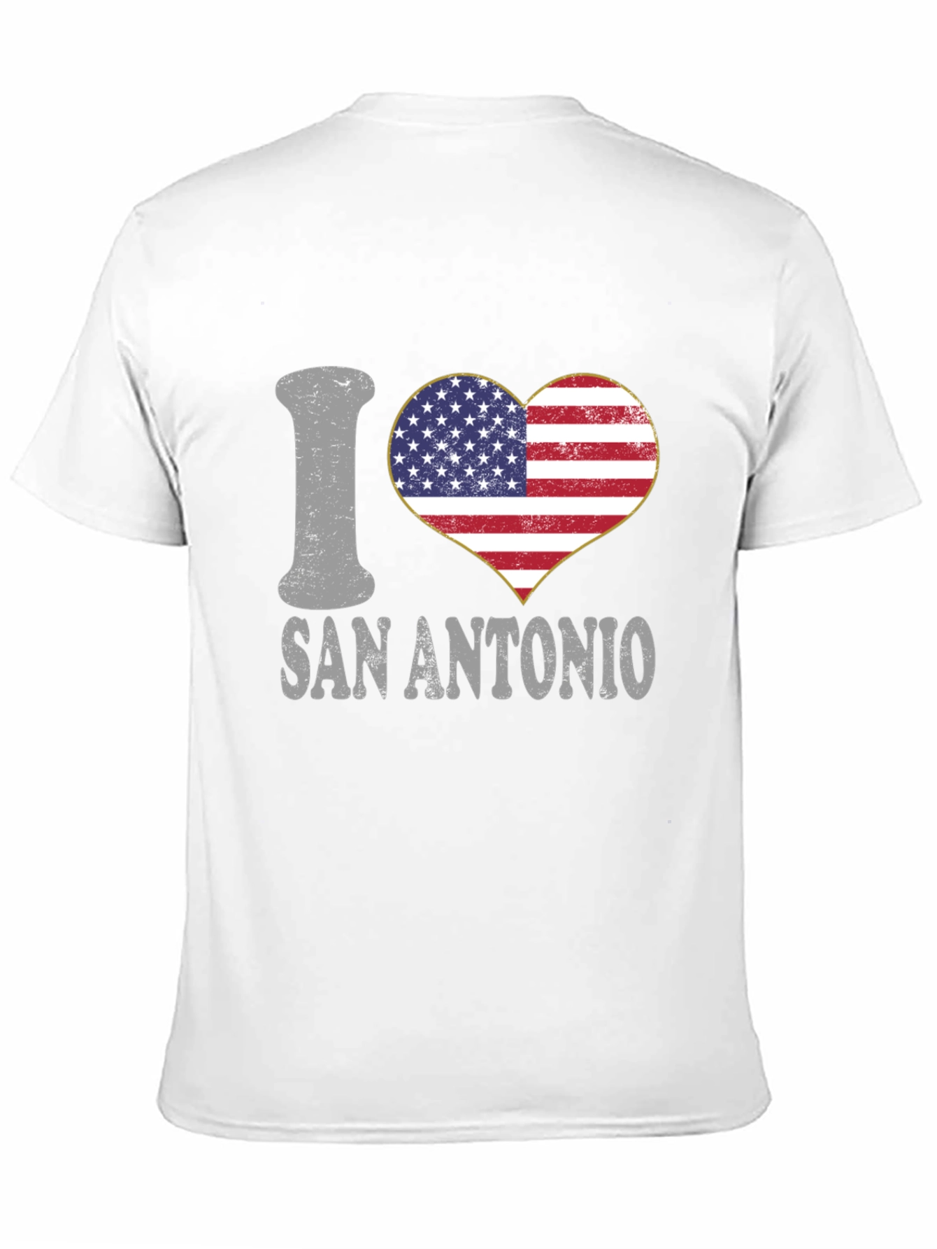I Heart San Antonio American Flag T-Shirt