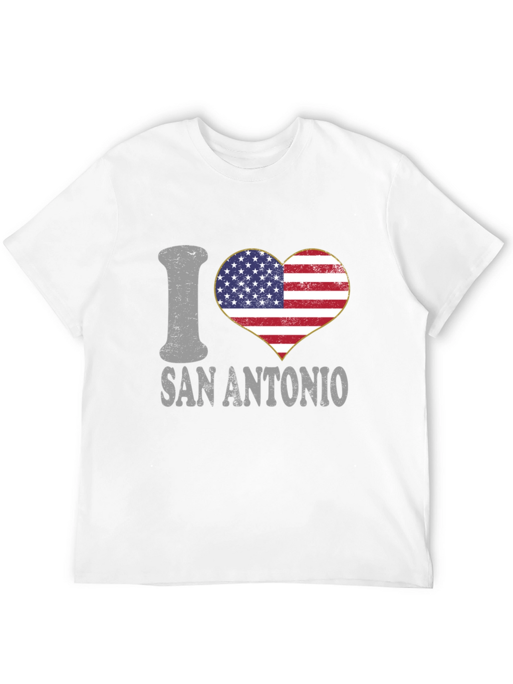 I Heart San Antonio American Flag T-Shirt
