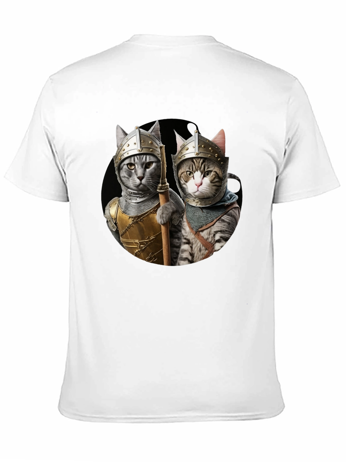 Knight Cats T-Shirt - Medieval Feline Warriors