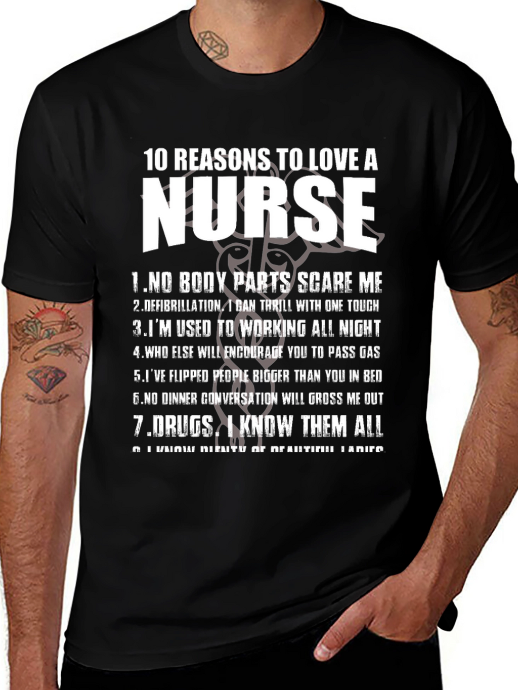 10 Reasons to Love a Nurse Graphic T-Shirt