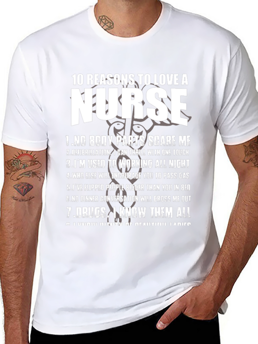 10 Reasons to Love a Nurse Graphic T-Shirt