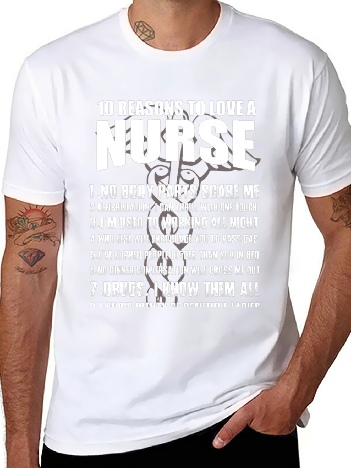 10 Reasons to Love a Nurse Graphic T-Shirt