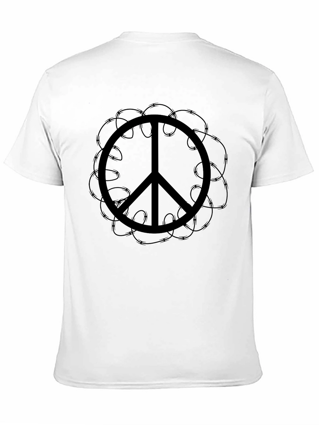 Peace Symbol Graphic Tee - Black Casual Shirt