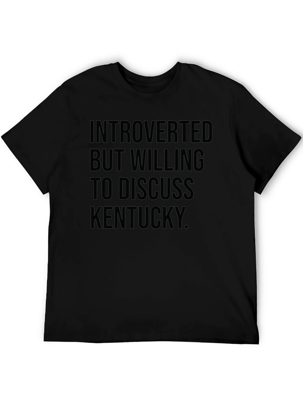 Introverted Kentucky T-Shirt | Mens Black Tee