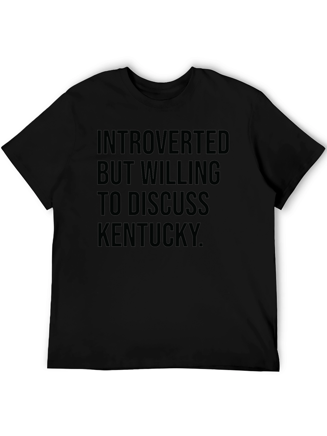Introverted Kentucky T-Shirt | Mens Black Tee