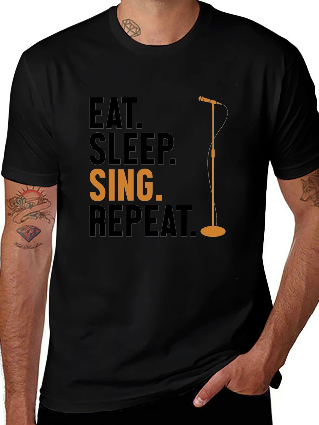 Eat Sleep Sing Repeat Graphic Tee