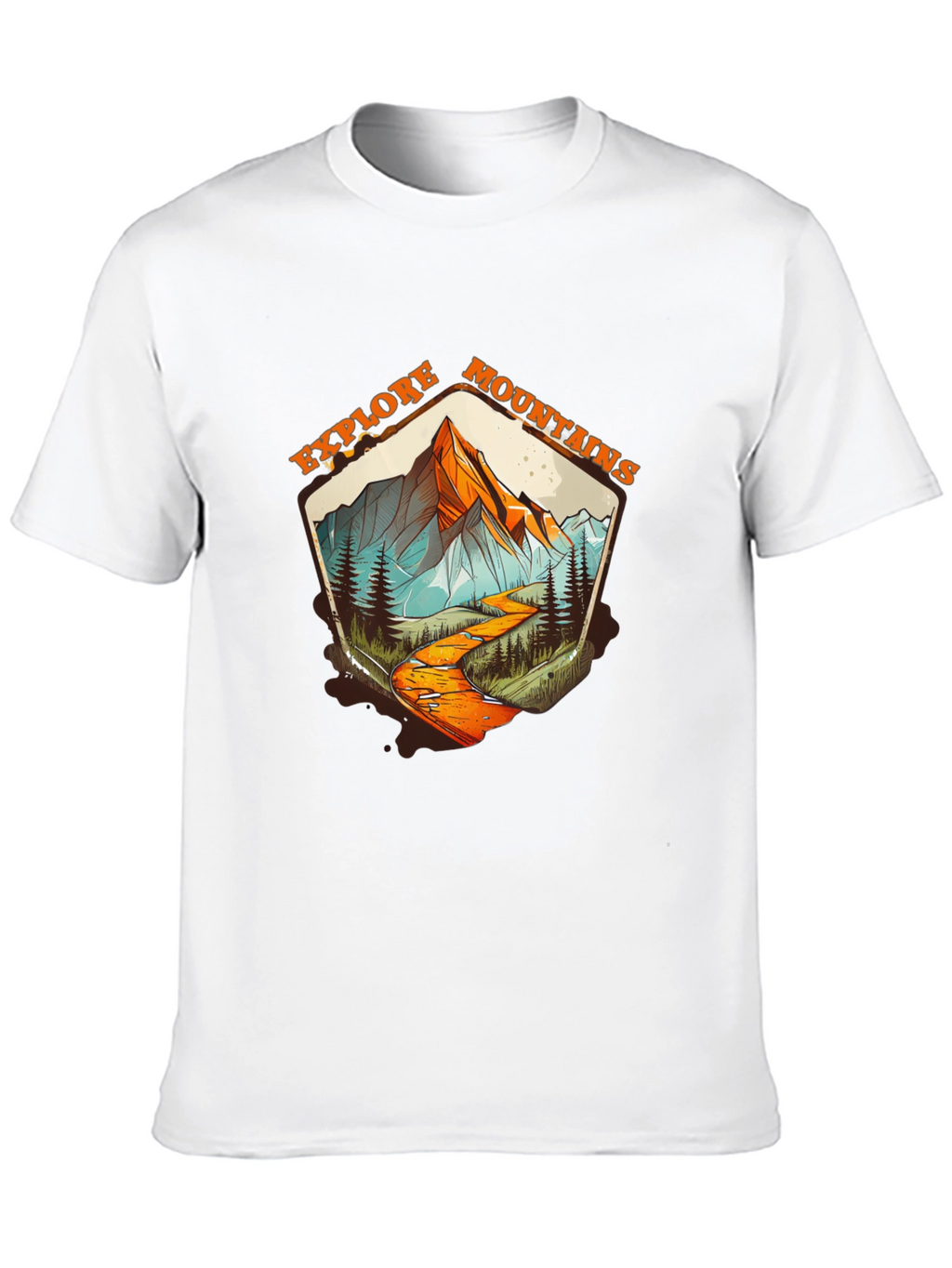 Explore Mountains Graphic Tee - Black