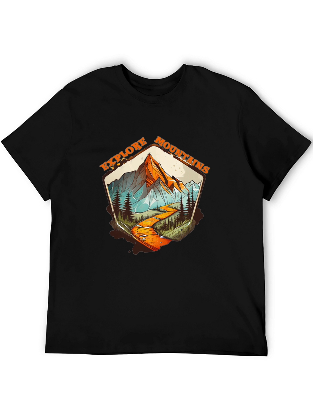 Explore Mountains Graphic Tee - Black