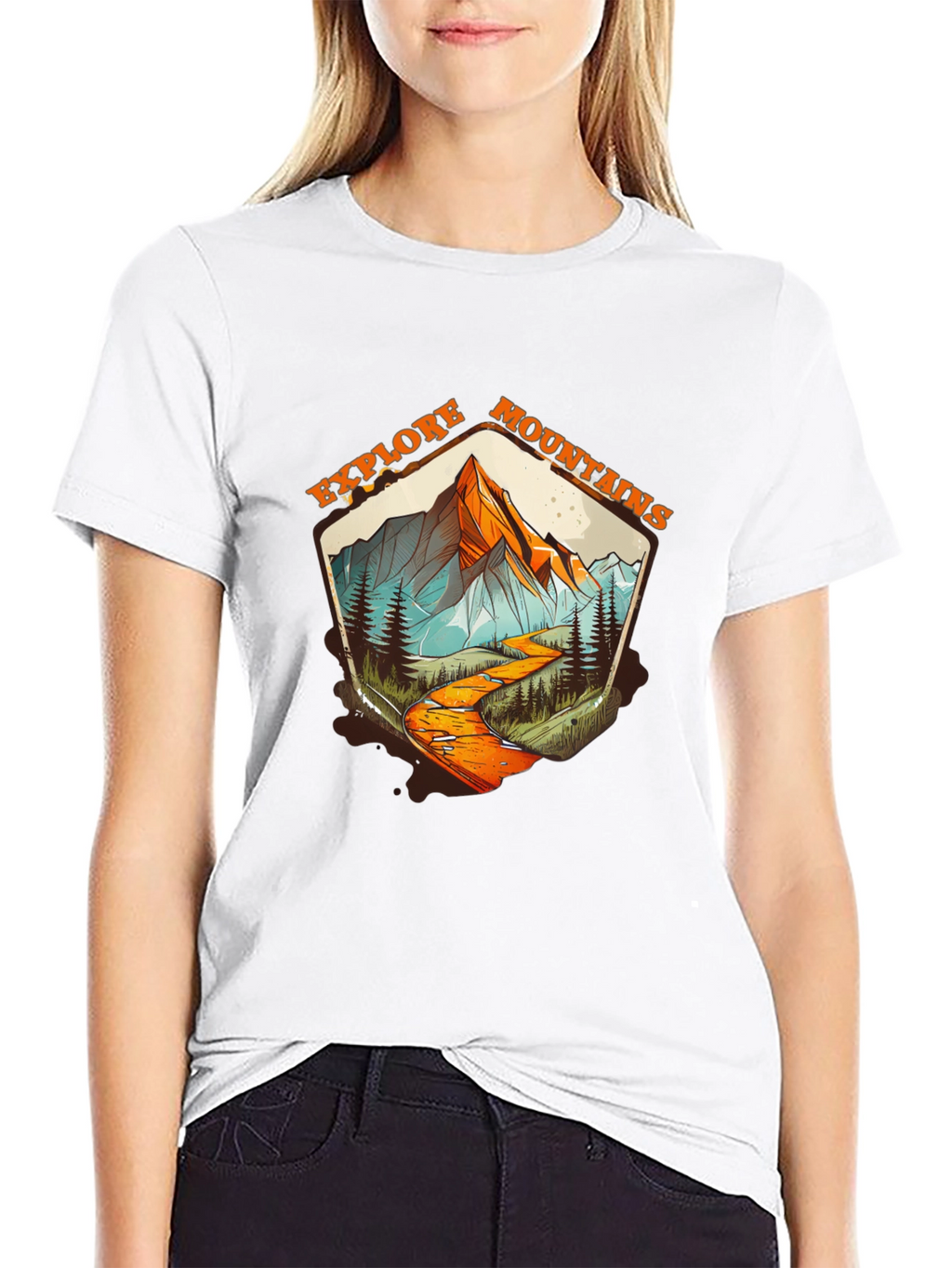 Explore Mountains Graphic Tee - Black