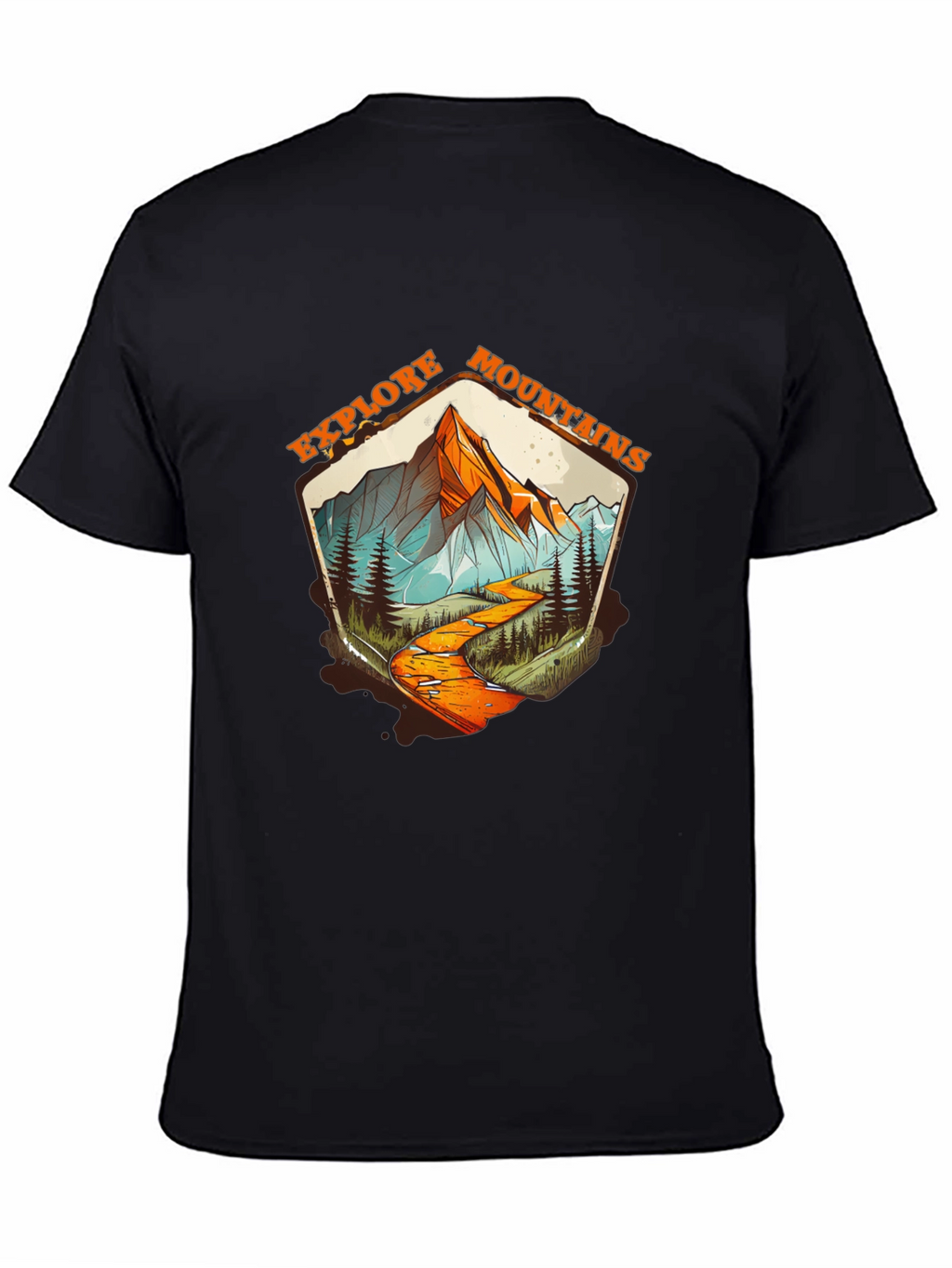 Explore Mountains Graphic Tee - Black