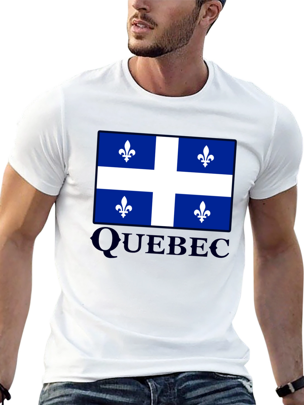 Quebec Flag T-Shirt Canada Pride Fleur-de-lis